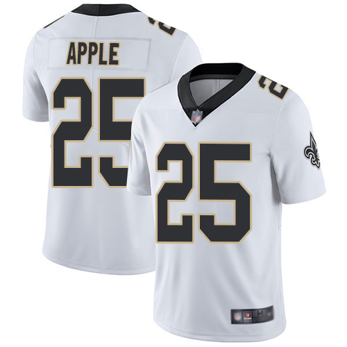 Men New Orleans Saints Limited White Eli Apple Road Jersey NFL Football #25 Vapor Untouchable Jersey->nfl t-shirts->Sports Accessory